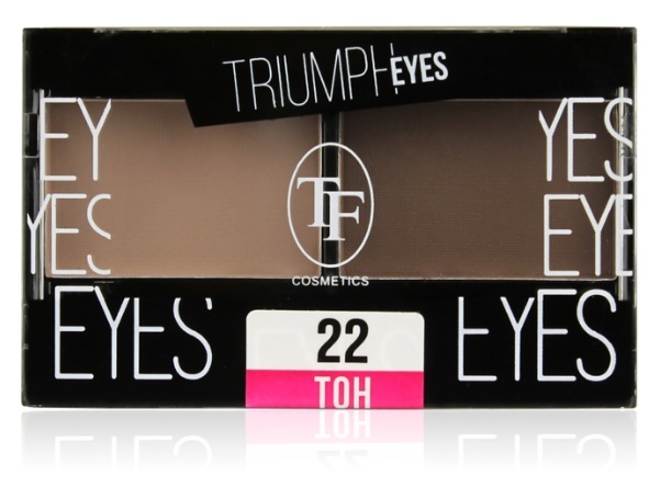 ТF Тени CTE-33 двухцветные т.22 бежевый и ореховый