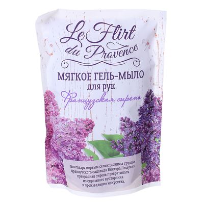 Le Flirt Мягкое гель-мыло для рук Французская сирень ДОЙ-ПАК 500мл