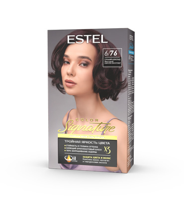 ESTEL COLOR Signature Стойкая крем-гель  д/в тон 6/76 Горький шоколад
