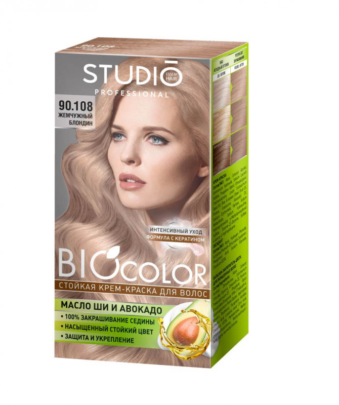 Стойкая крем-краска д/волос Biocolor(Биоколор) 90.108 жемчужный блондин 50/50/15мл
