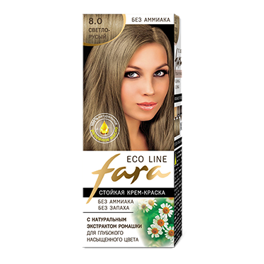 Краска для волос ФАРА Eco Line 8.0 светло-русый