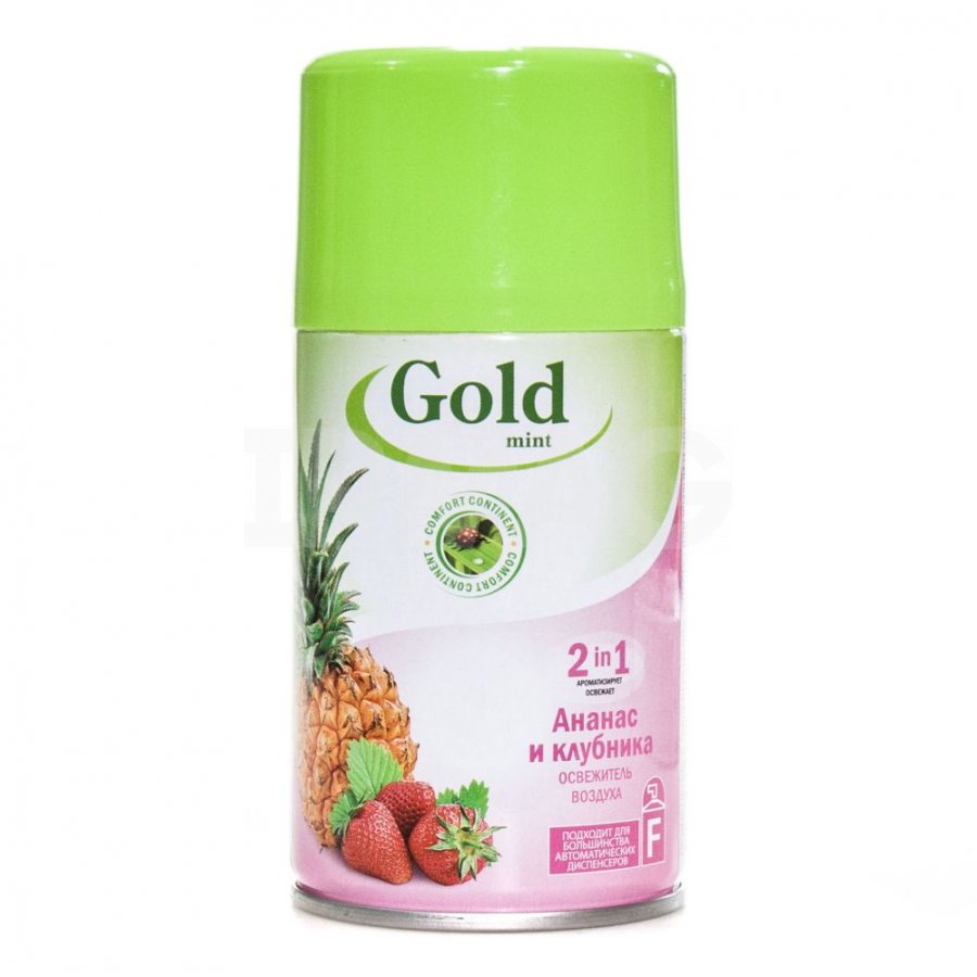 Освежитель GOLD WIND(СМЕННЫЙ БЛОК) Pineapple&Strawberries 230мл /12шт в кор