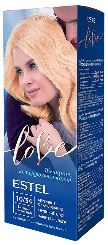 ESTEL LOVE Стойкая крем-краска  д/в тон 10/34 Блондин солнечный