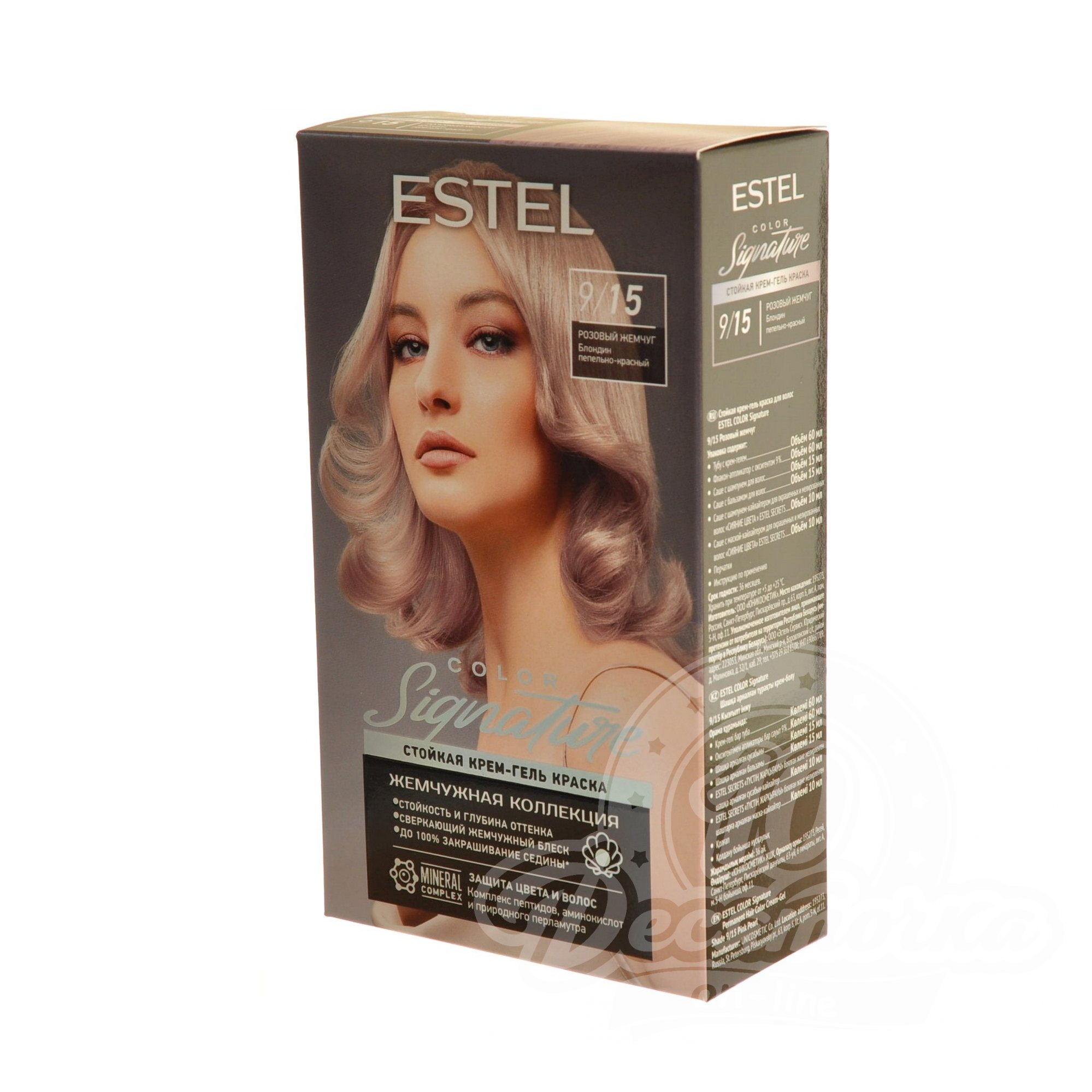 ESTEL COLOR Signature Стойкая крем-гель  д/в тон 9/15 Розовый жемчуг