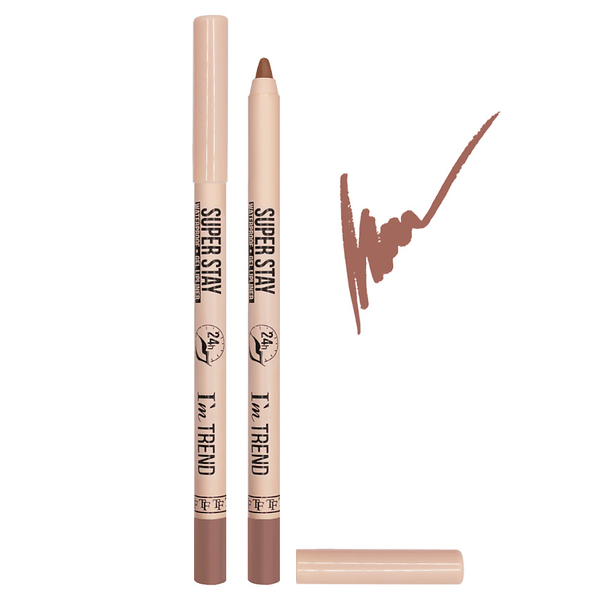 TF Гелевый карандаш для губ SUPER STAY I'm TREND, тон 001 "Real nude/Настоящий нюд"