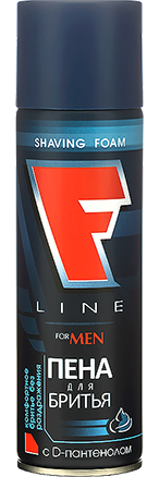 Пена для бритья "F Line" с D-пантенолом синий 225мл /12шт в кор