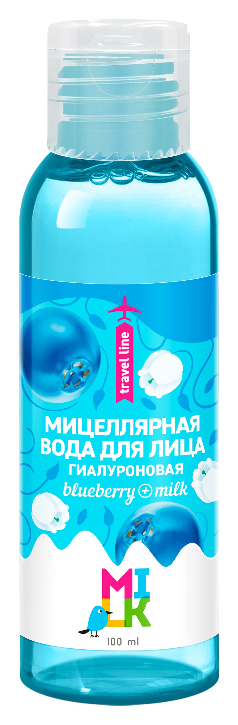 МИЛК ХН Мицеллярная вода для лица Гиалуроновая, 100мл Милк/к12