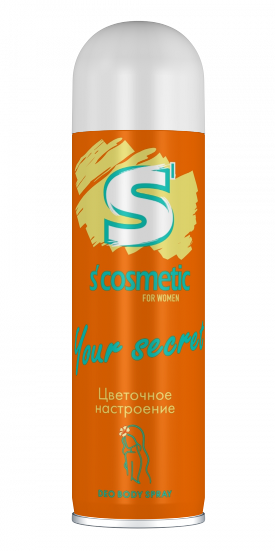 Дезодорант для тела S'cosmetic Цветочное настроение (жен) 145мл