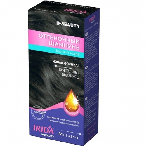 IRIDA-Шампунь оттен. Черный кофе 3*25