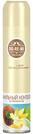 Ароматизатор воздуха До-ре-ми Премиум Ванильный коктейль 330мл /12шт в кор