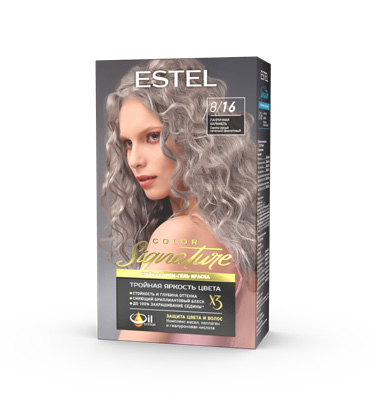 ESTEL COLOR Signature Стойкая крем-гель  д/в тон 8/16 Лакричная карамель