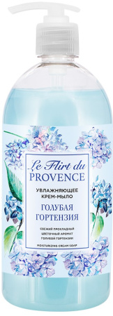 Le Flirt 1000мл Увлажняющее крем-мыло Голубая гортензия