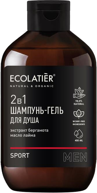ECL MEN Мужской шампунь и гель д/душа 2в1 Sport 400 мл