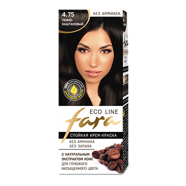 Краска для волос ФАРА Eco Line 4.75 темно-каштановый