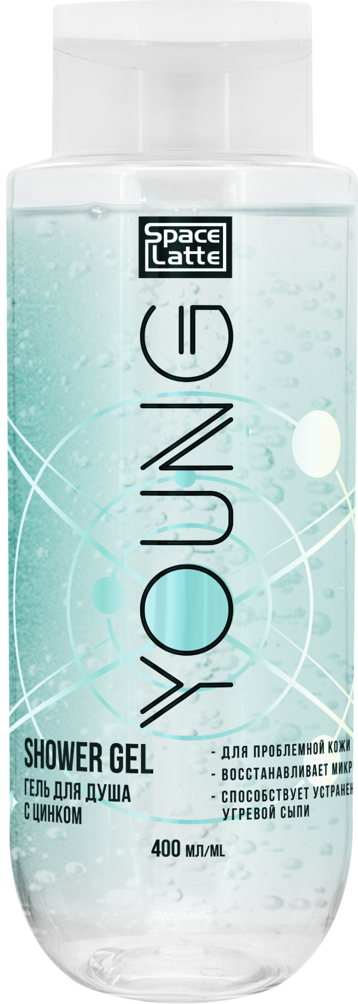 Space.latte YOUNG Гель для душа с цинком 400мл