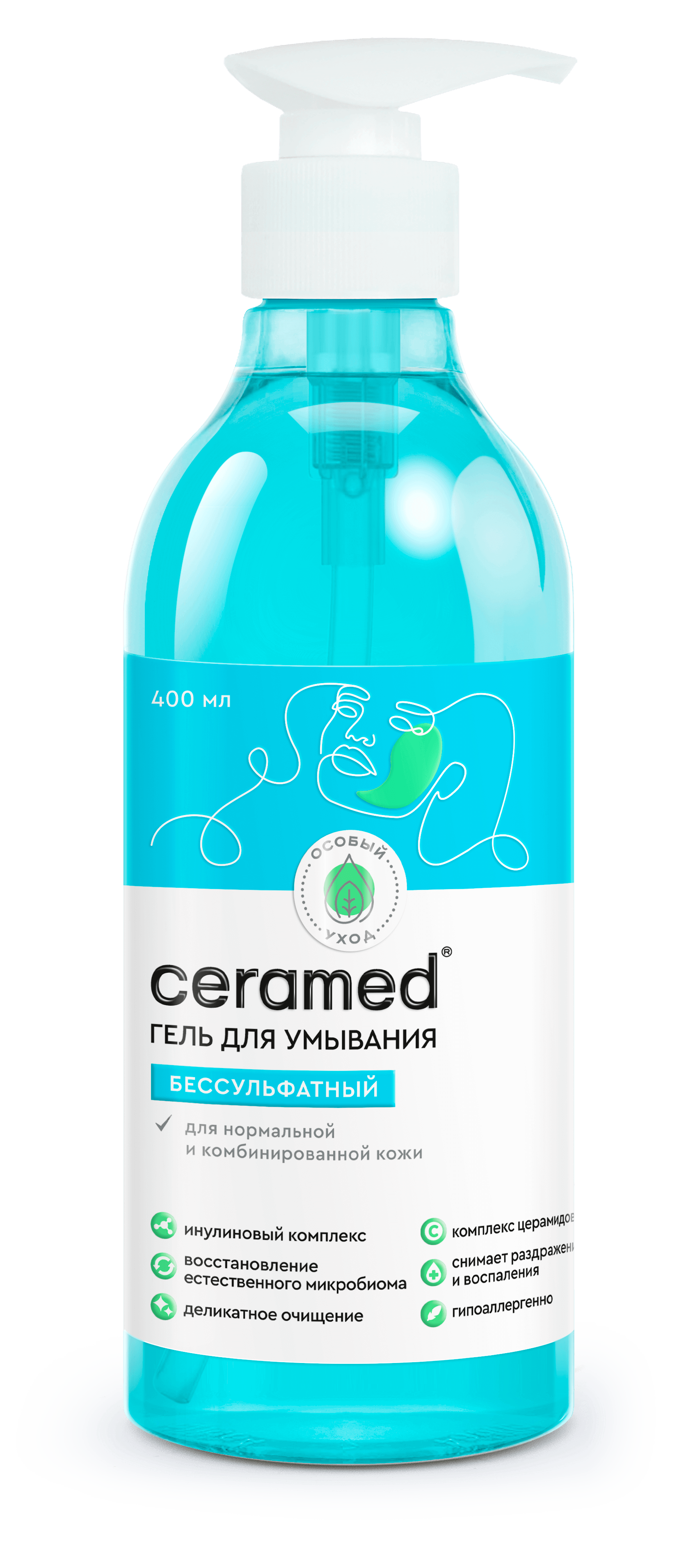 Церамед Гель д/умывания бессульфатный 400 мл, К/6