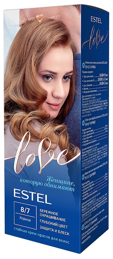 ESTEL LOVE Стойкая крем-краска  д/в тон 8/7 Корица