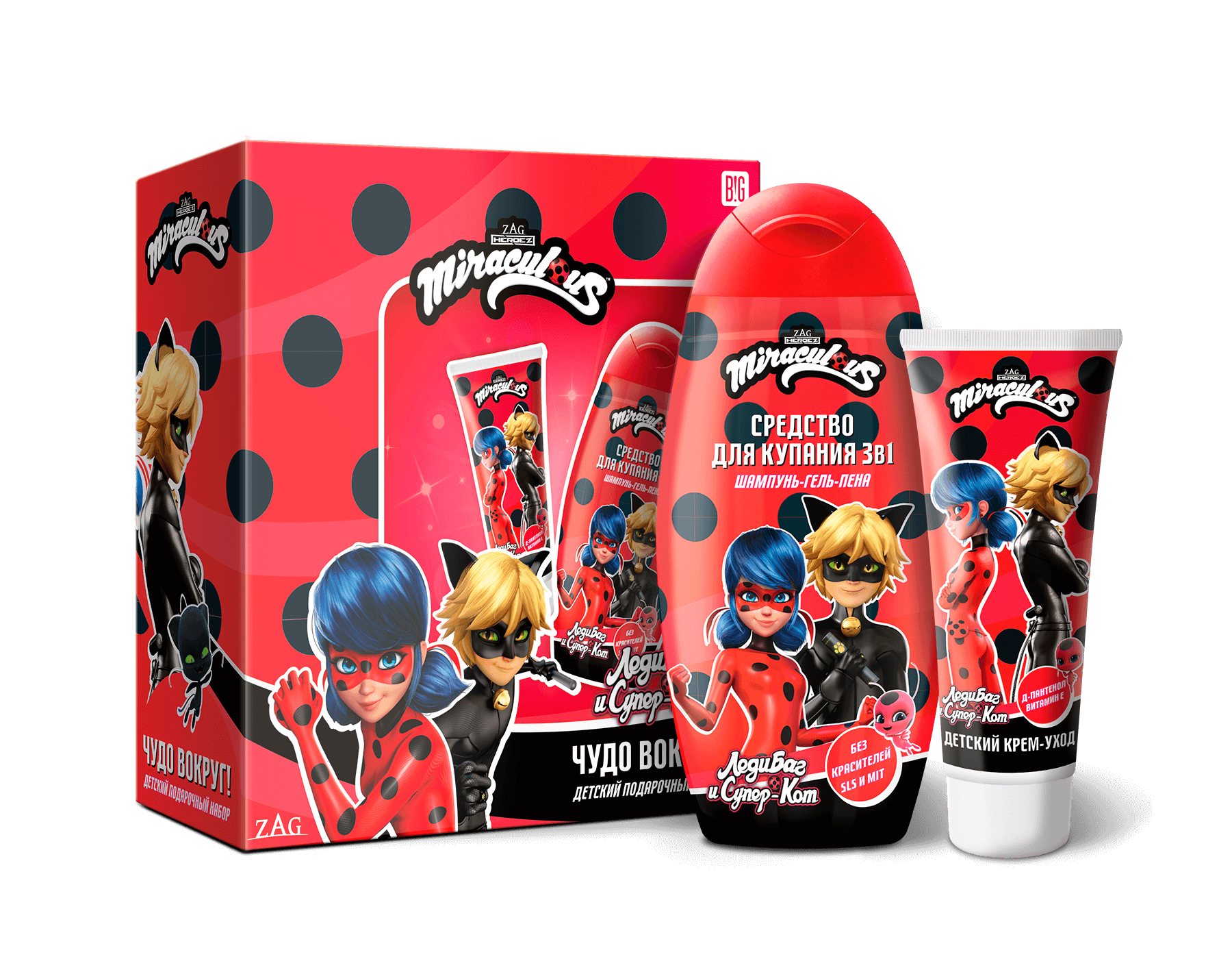 ПН Леди Баг и Супер Кот:Чудо вокруг! (Ср-во д/купания 3в/1 300мл+Крем-уход 75мл)