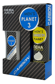 Фестива ПН 573 Men's Planet Carbon 3 мужской (Гель д/душа 250мл+Пена д/бритья 200мл)