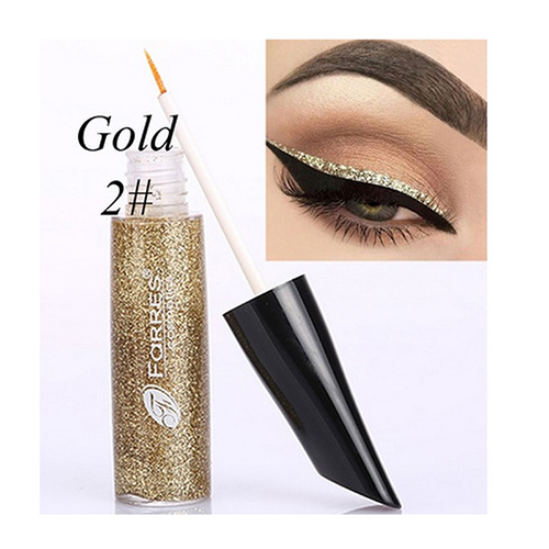 Farres Подводка для глаз 8011-02 цветная с блестк.(золото) тонкая кисточка