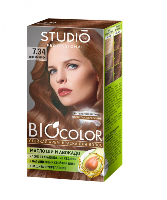 Стойкая крем-краска д/волос Biocolor(Биоколор) 7.34 лесной орех 50/50/15мл