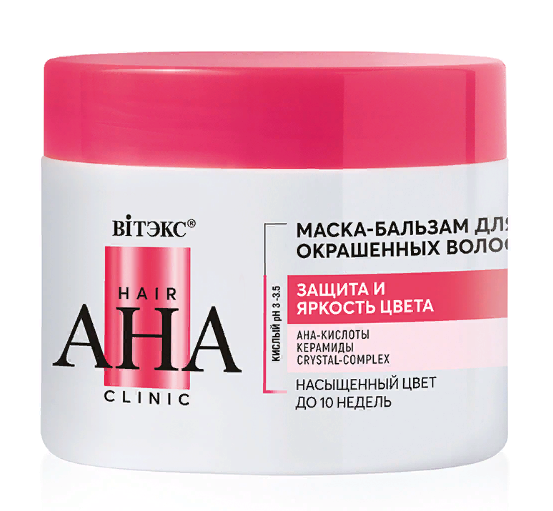 ВИТЕКС Hair AHA Clinic Маска-Бальзам для Окрашенных волос Защита и Яркость Цвета 300 мл./14шт