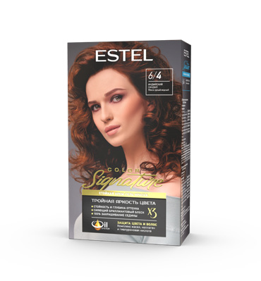 ESTEL COLOR Signature Стойкая крем-гель  д/в тон 6/4 Индийский сандал