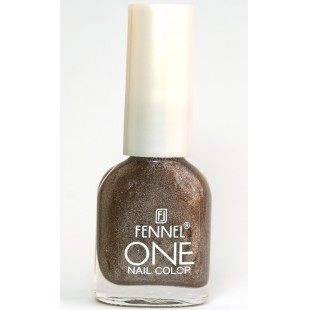 FENNEL Лак для ногтей One 208 коричн. с блестк.