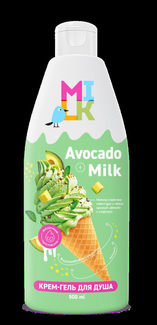 МИЛК ХН Крем-гель д/душа 500мл.Молоко и Авокадо