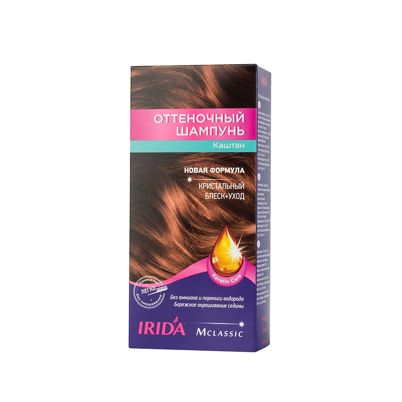 IRIDA-Шампунь оттен. Каштан 3*25м