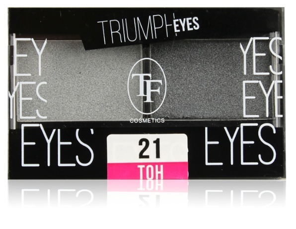 ТF Тени CTE-33 двухцветные т.21 серый и графит