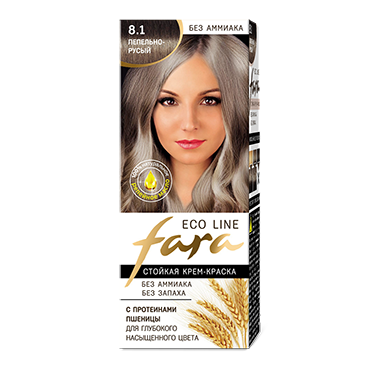 Краска для волос ФАРА Eco Line 8.1 пепельно-русый
