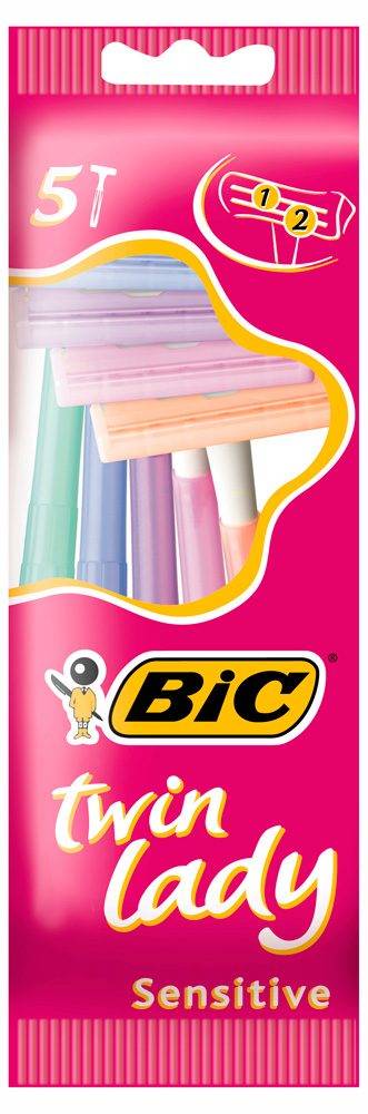 BIC Станок однор.2 лезвия женский Lady Twin (пакет 5шт)