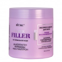 ВИТЕКС SUPER FILLER на терм.воде Экспресс-Маска для волос Глубоко Восстанавливающая, 400 мл./18шт