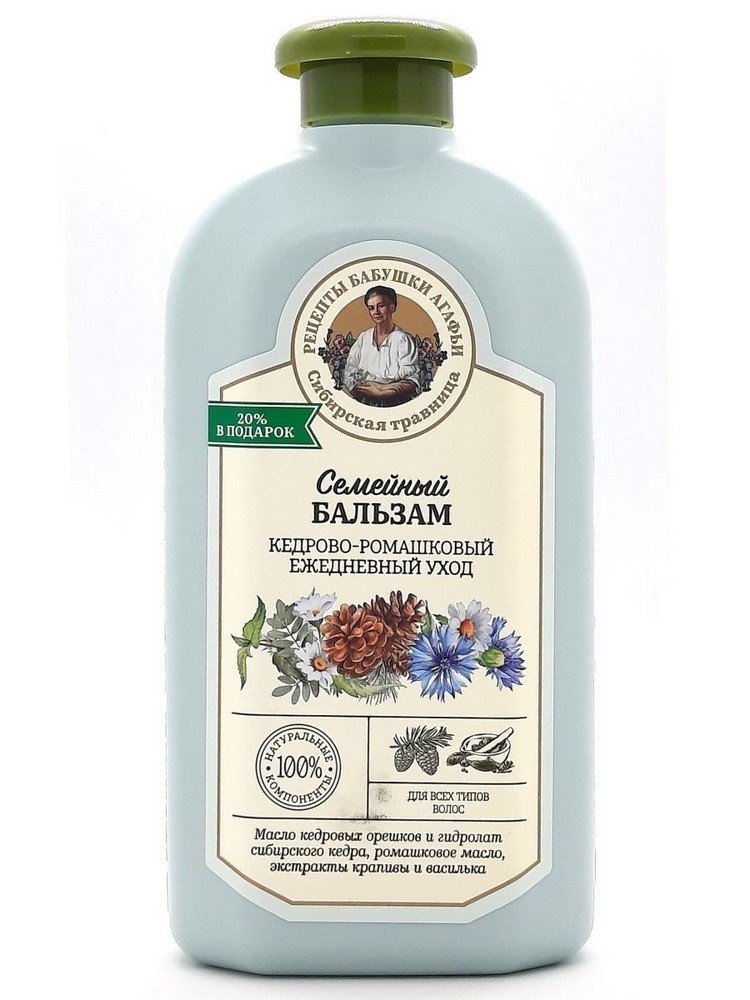 РБА Сибирская Травница Бальзам семейный д/в всех типов "Ежедневный уход. кедр,ромашка"500мл