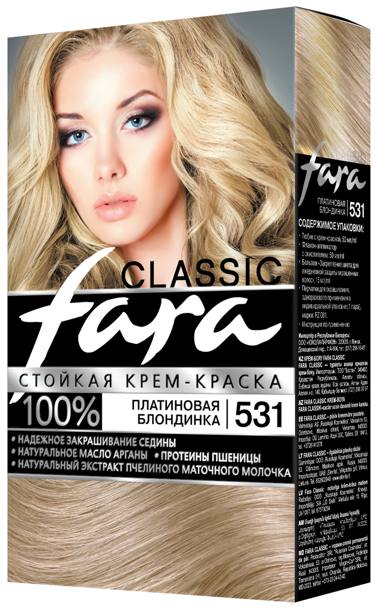 Краска д/волос Фара 531 платиновый блонд.