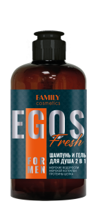 EGOS for men Шампунь и гель  для душа 2 в 1 Energy 470мл/к12