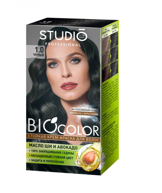 Стойкая крем-краска д/волос Biocolor(Биоколор) 1.0 черный 50/50/15мл