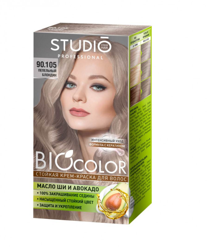 Стойкая крем-краска д/волос Biocolor(Биоколор) 90.105 пепельный блондин 50/50/15мл