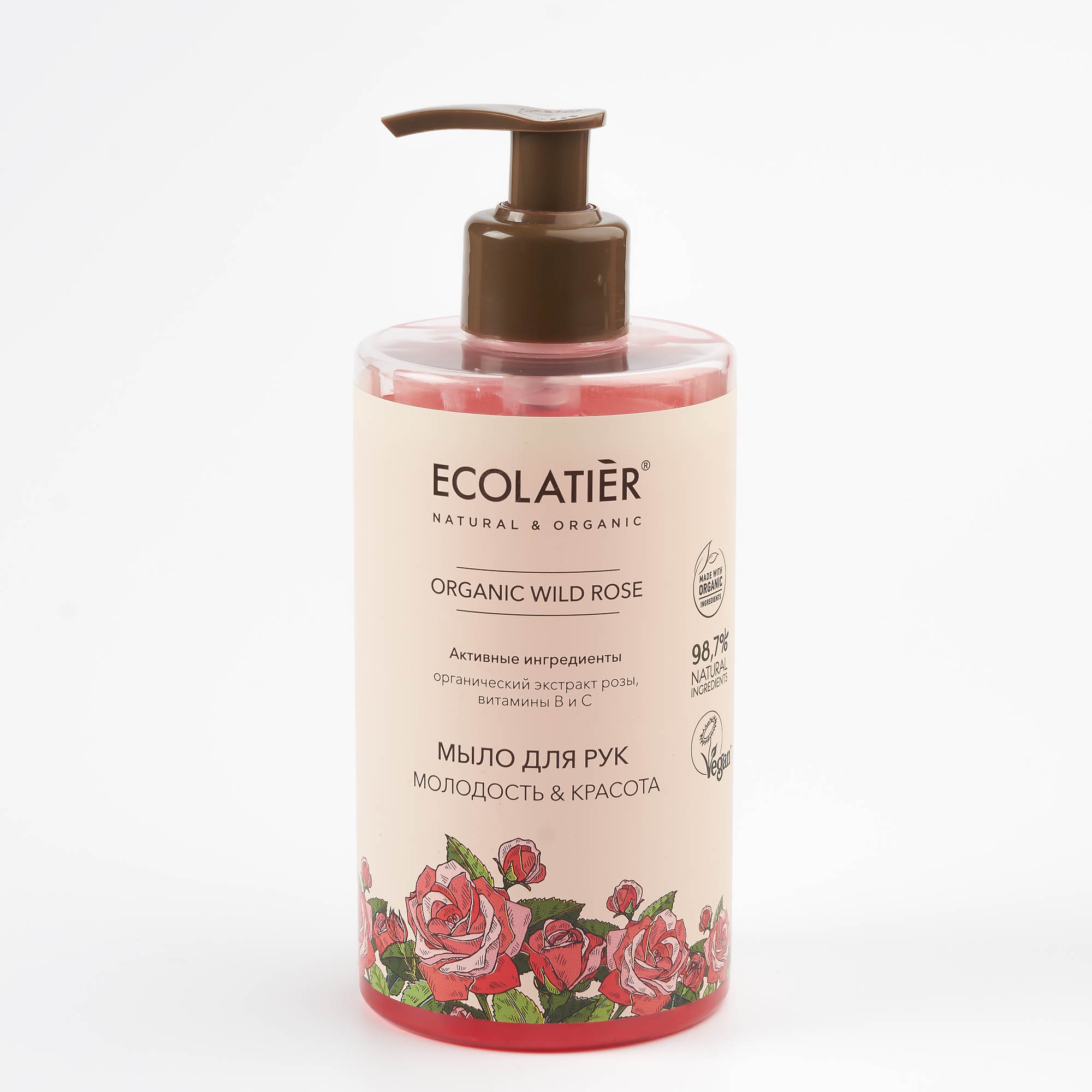 ECL GREEN Мыло д/рук Молодость и Красота Серия ORGANIC WILD ROSE, 460 г