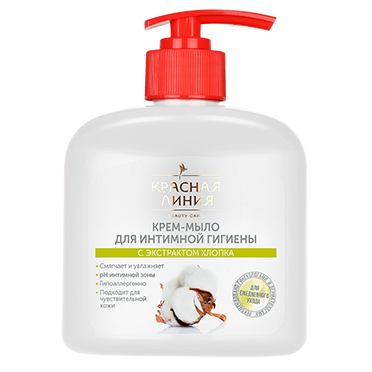 Кр.линия Мыло жидкое д/интимной гигиены Хлопок гипоалл.250+50мл