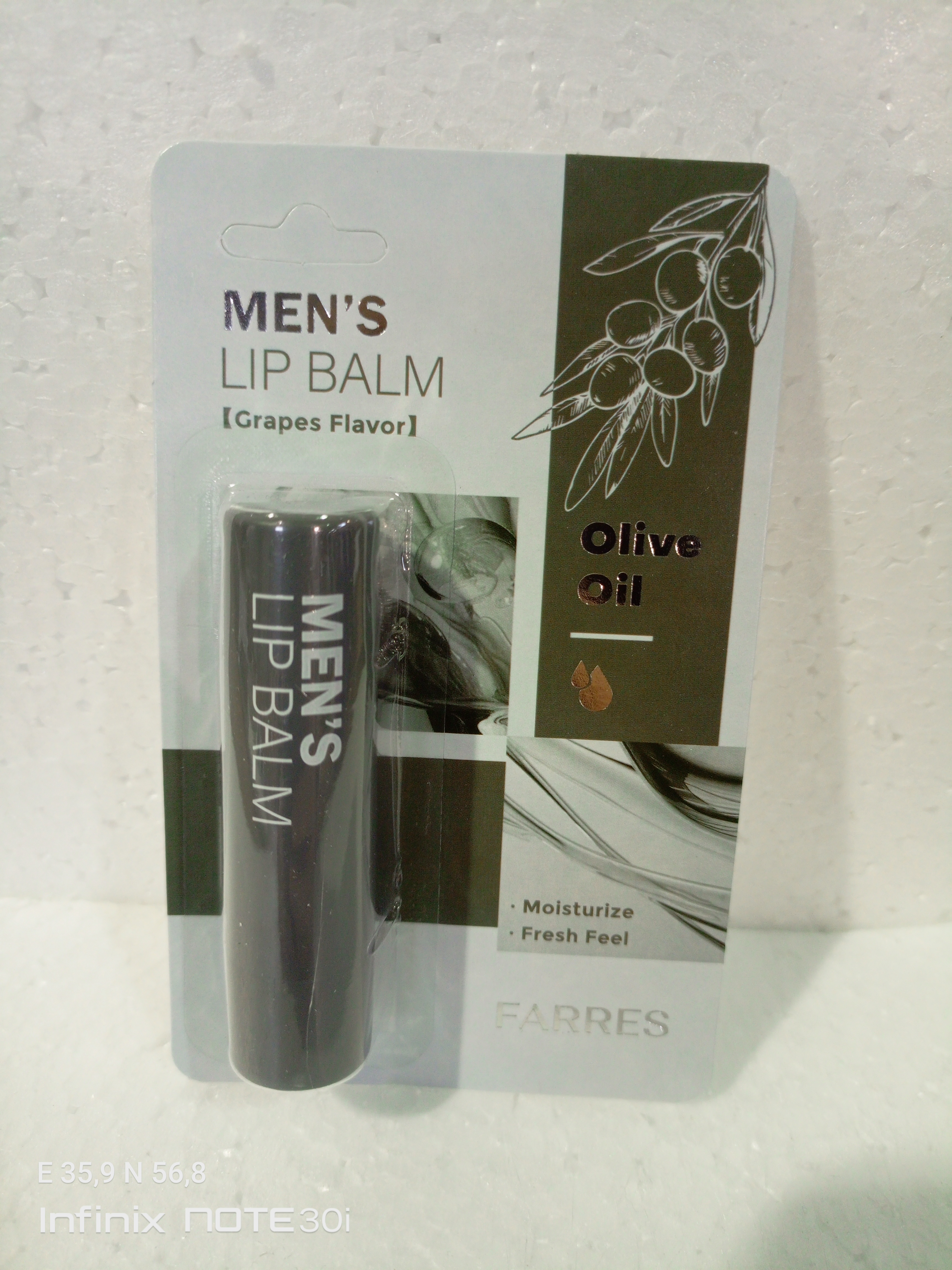 Farres для Мужчин Гигиеническая помада с оливковым маслом "виноград" 5101-04/ 24шт