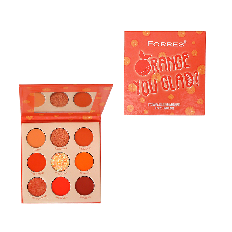 Farres Тени для век 9 цветов HB210-04 Orange You Glad