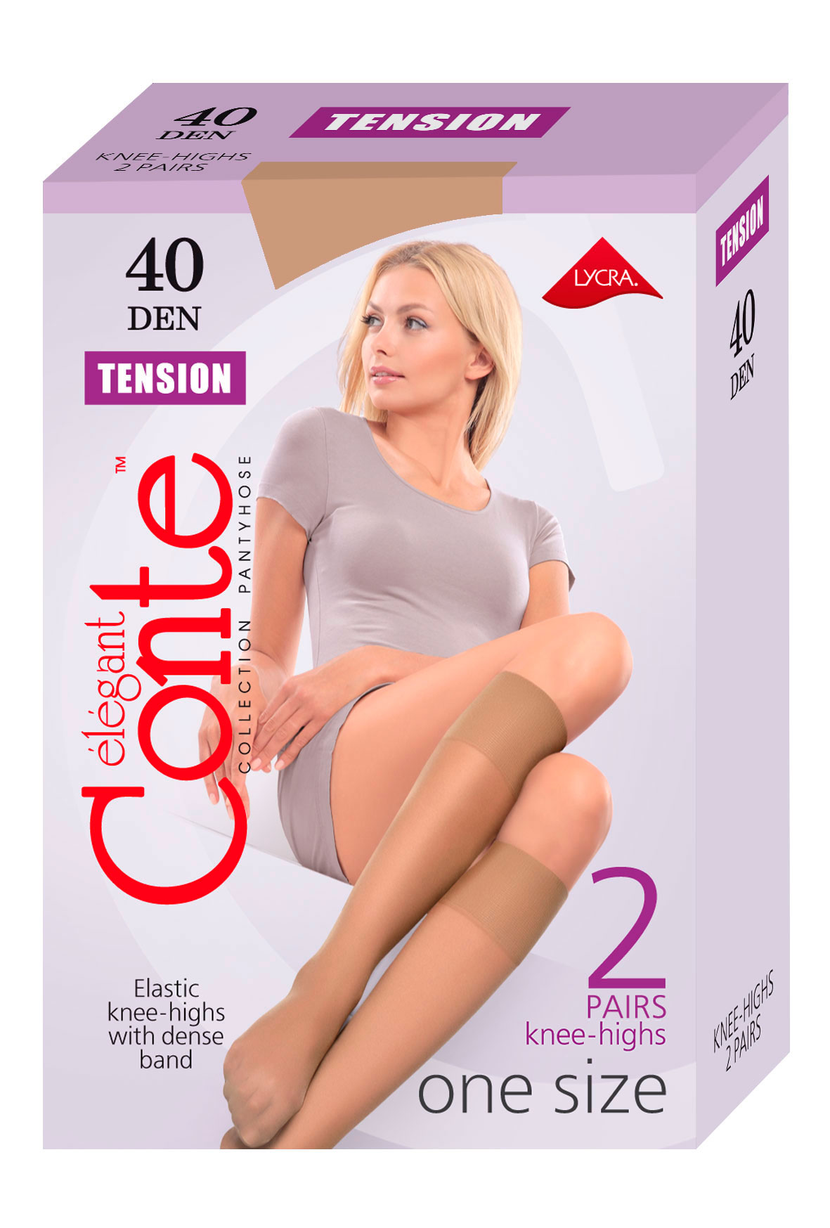 ГОЛЬФЫ CONTE Tension 40d(2 пары) bronz 23-25
