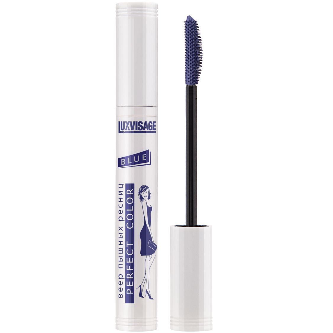 LuxVisage Тушь PERFECT COLOR веер пышных ресниц  BLUE 8 г