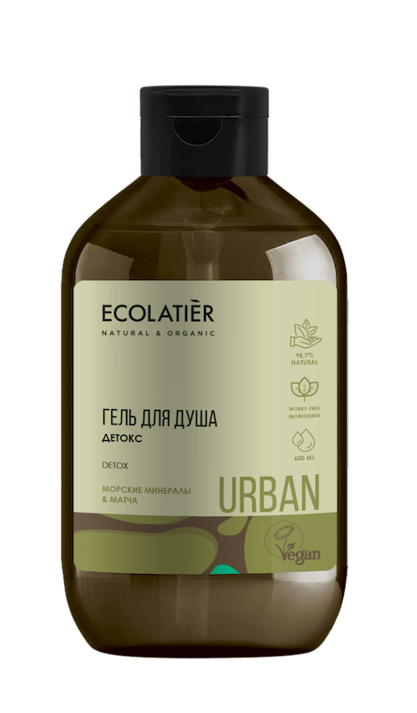 ECL Гель для душа Детокс морские минералы и матча  600 мл