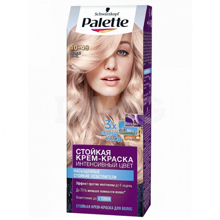 Palette краска д/в 10-49 Розовый блонд