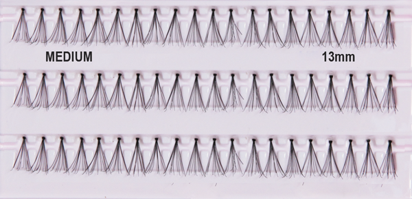ТF Пучки для ресниц разной длины чёрные (13мм Medium)