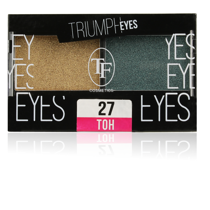 ТF Тени CTE-33 двухцветные т.27 золото и изумруд