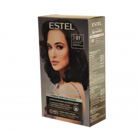 ESTEL COLOR Signature Стойкая крем-гель  д/в тон 3/01 Черный жемчуг
